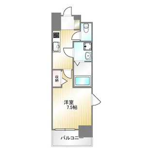 レジュールアッシュ神戸元町【3階】の間取り