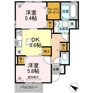 エンクレイン【1階】の間取り