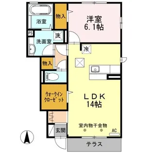 福島県郡山市鳴神1【アパート】の間取り