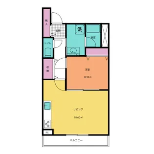 1LDKの間取り画像