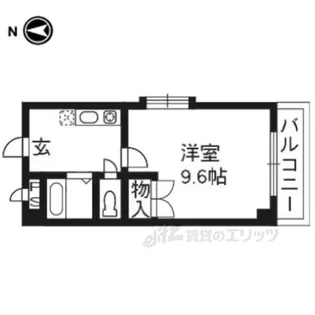 タウンルームキシ【4階】の間取り
