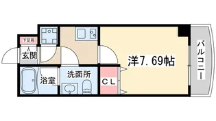ライブコート北梅田【7階】の間取り