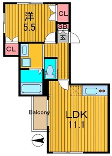 Pal maison East(パルメゾンイースト)【2階】の間取り