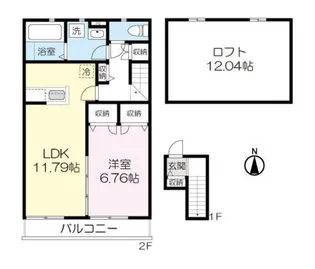 ビューテラス青葉【2階】の間取り