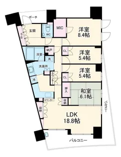 パークハウスプレシア【3階】の間取り