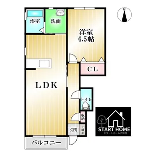 コーポファブレスB【1階】の間取り