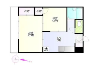 宇佐見マンション【1階】の間取り
