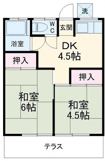 コーポ卯月【2階】の間取り