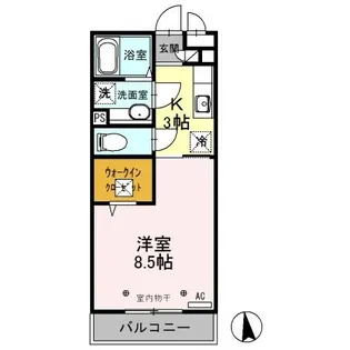 ロックパイン B【1階】の間取り