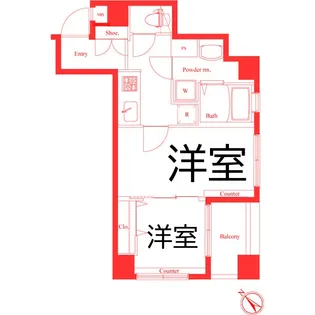 ヴェルト横濱石川町【5階】の間取り