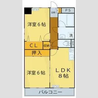 カサデ米ケ袋【1階】の間取り