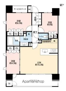 福岡県福岡市中央区荒戸1【マンション】の間取り