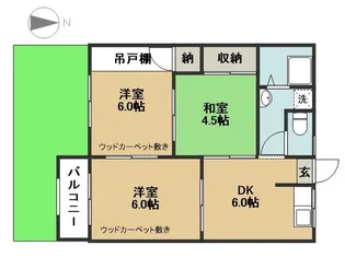 3DKの間取り画像