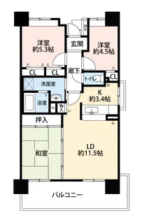 3LDKの間取り画像