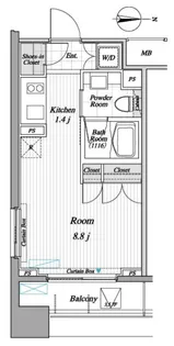 レジディア錦糸町II【7階】の間取り