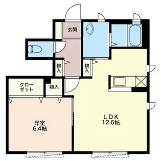 リバーハウス田中 B【1階】の間取り