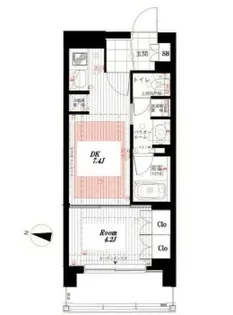リビオ奥沢自由通り【2階】の間取り