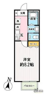 埼玉県所沢市大字山口【アパート】の間取り