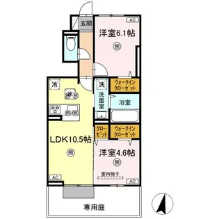 ボヌール N-1【1階】の間取り