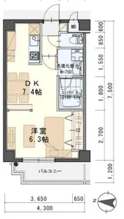 しゃとれ山手町【1階】の間取り
