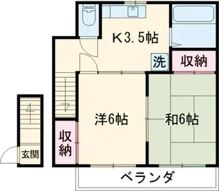 第三安田荘【2階】の間取り