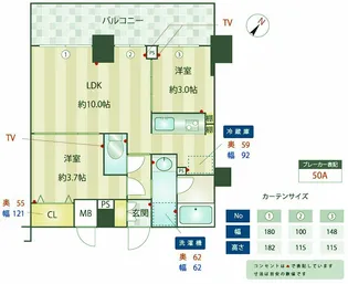 ズーム下丸子【4階】の間取り