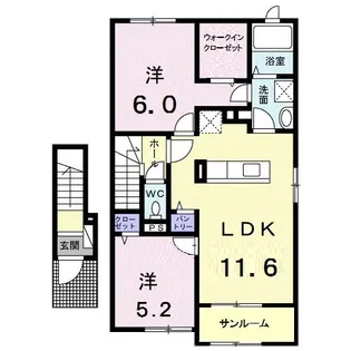 ビエント紫風VII【2階】の間取り