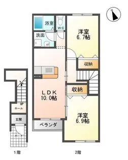 クレールヴィラ【2階】の間取り