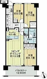 横濱山手テラス弐番館【2階】の間取り