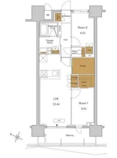 RJRプレシア東十条ガーデン【10階】の間取り