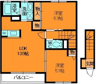 アルティB【2階】の間取り