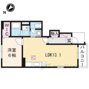 クレール聖徳C【1階】の間取り