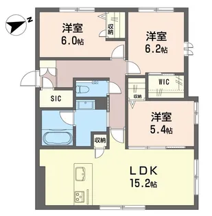 シャーメゾンガーデン下井草【1階】の間取り