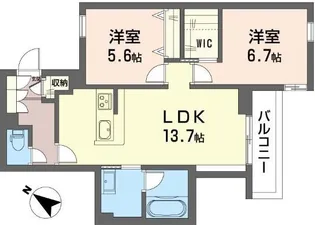 ヴァレンズ・フロレ【3階】の間取り