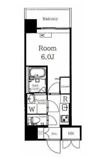 東京都港区南麻布1【マンション】の間取り