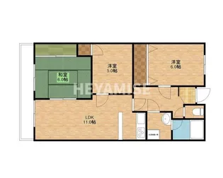 夕福マンション【2階】の間取り