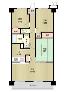 カルムードゥ町田【9階】の間取り