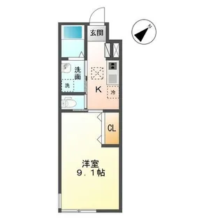 アクアメルヴェール【1階】の間取り