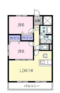 ルネスガーデンコート【1階】の間取り