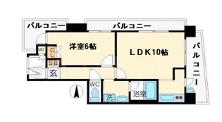 エステムプラザ梅田EAST【13階】の間取り