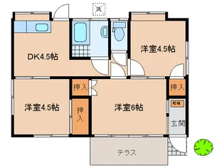山口県岩国市車町2【一戸建】の間取り