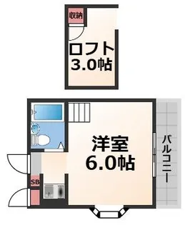 スリーテンロフト【3階】の間取り