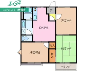 ネオハイツオークD棟【1階】の間取り
