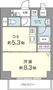 カルムクレール2.5.8【7階】の間取り