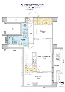 プラウドフラット品川大井町【2階】の間取り