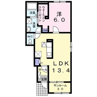 アルバ・カーサII【1階】の間取り