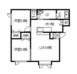 リバーストーン【1階】の間取り