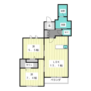 Cortile(コルティーレ)【2階】の間取り