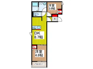 イージスワン【2階】の間取り