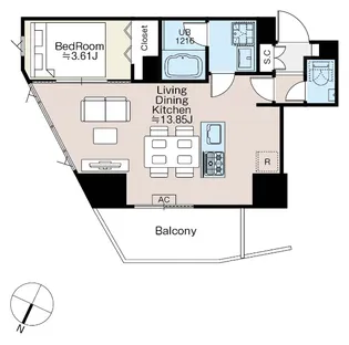 K-TREE目黒【5階】の間取り